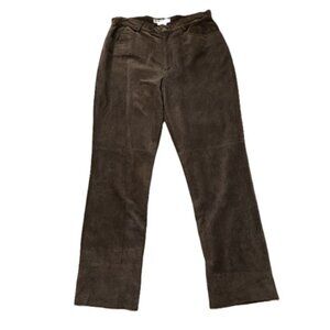 Sutton Studio, for Bloomingdales Suede Leather Boot Cut Pants Sz 12